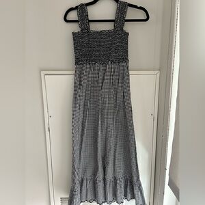 Rails Black and White Gingham Midi Dress